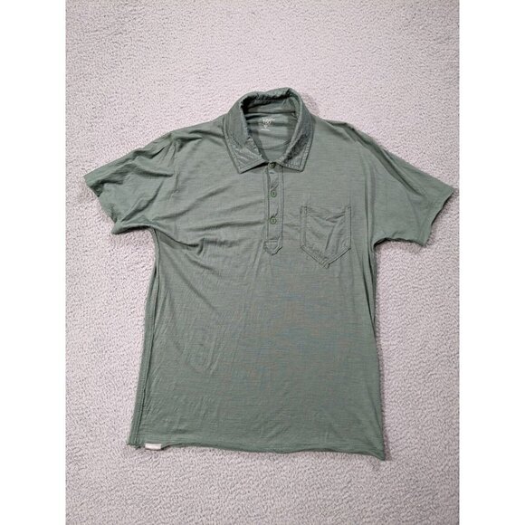 Icebreaker Shirt Mens Small Superfine Ultralite 150 Polo Merino Wool Green - Picture 1 of 16
